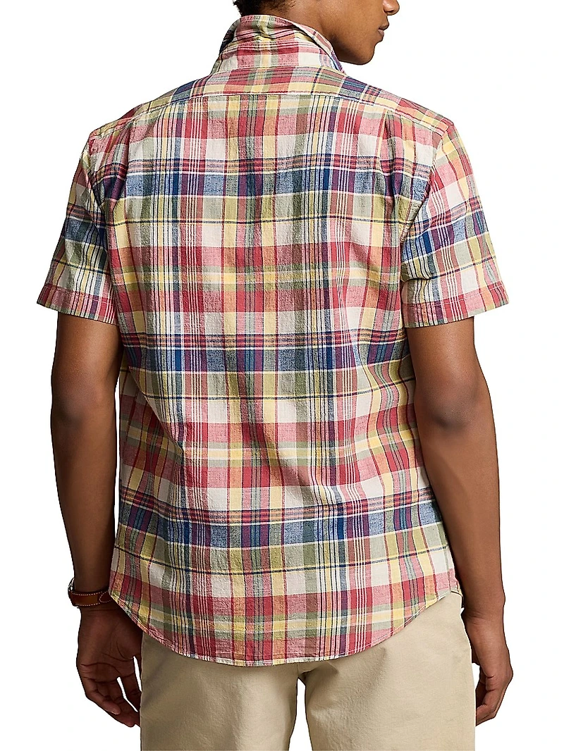Madras Plaid Cotton Shirt