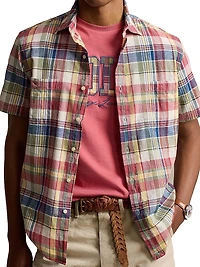 Madras Plaid Cotton Shirt
