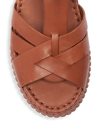Nama Leather Platform Sandals