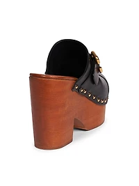 Jeannette 40MM Leather Clogs