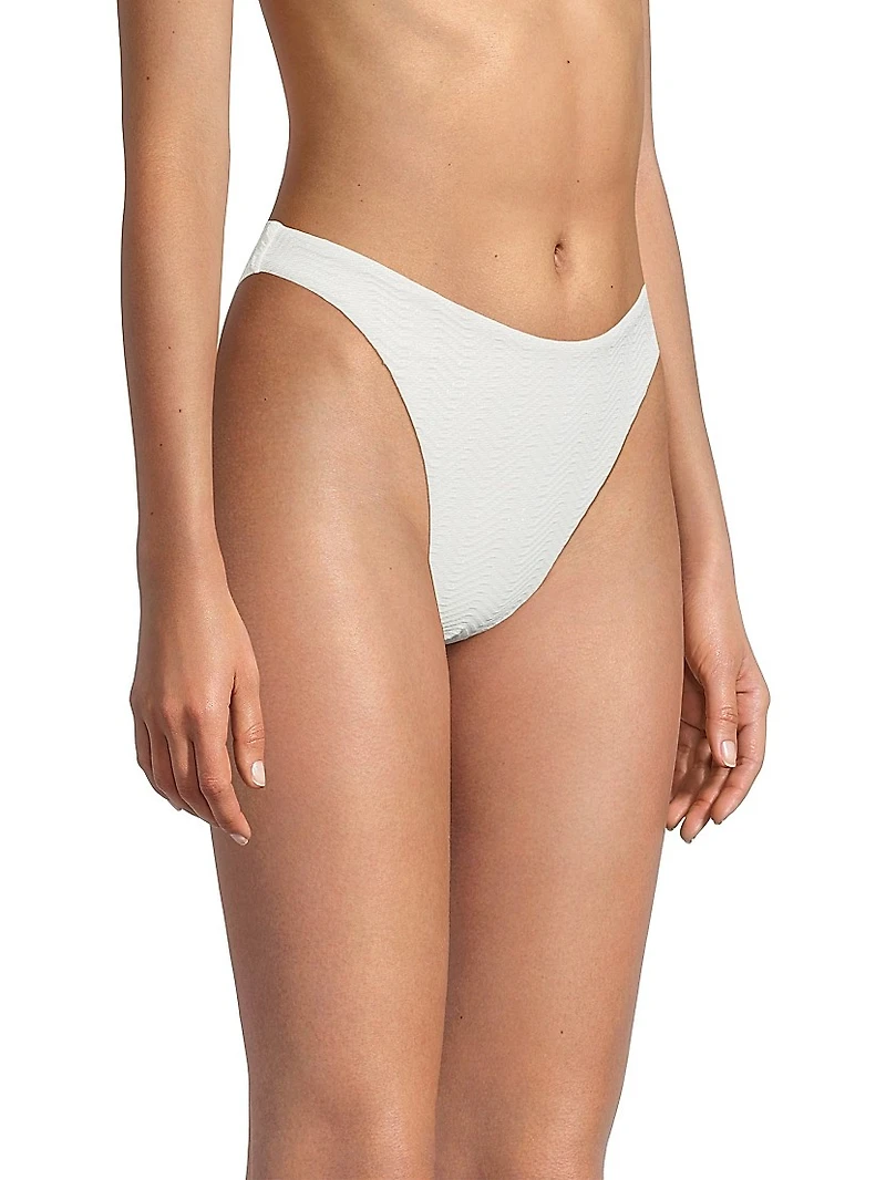 Margot Chevron Shimmer Bikini Bottoms