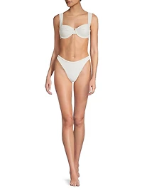 Margot Chevron Shimmer Bikini Bottoms