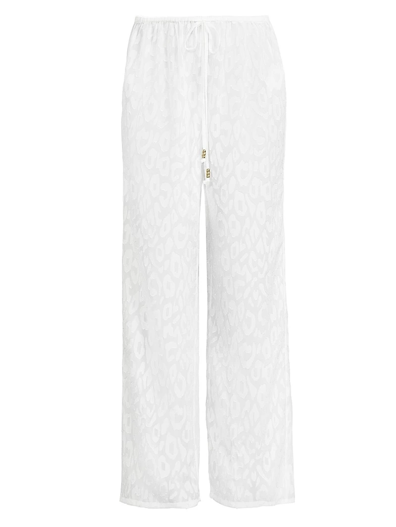 Leopard Jacquard Track Pants