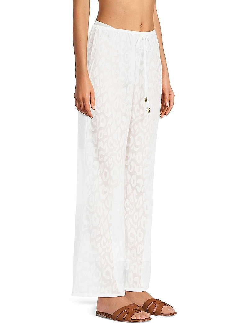 Leopard Jacquard Track Pants