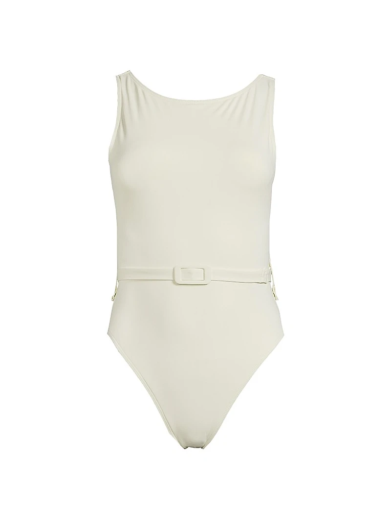 Christy Belted One-Piece Swimsuit