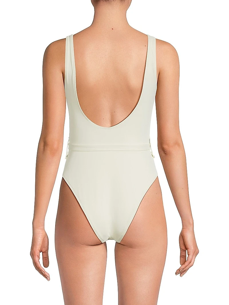 Christy Belted One-Piece Swimsuit