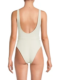 Christy Belted One-Piece Swimsuit