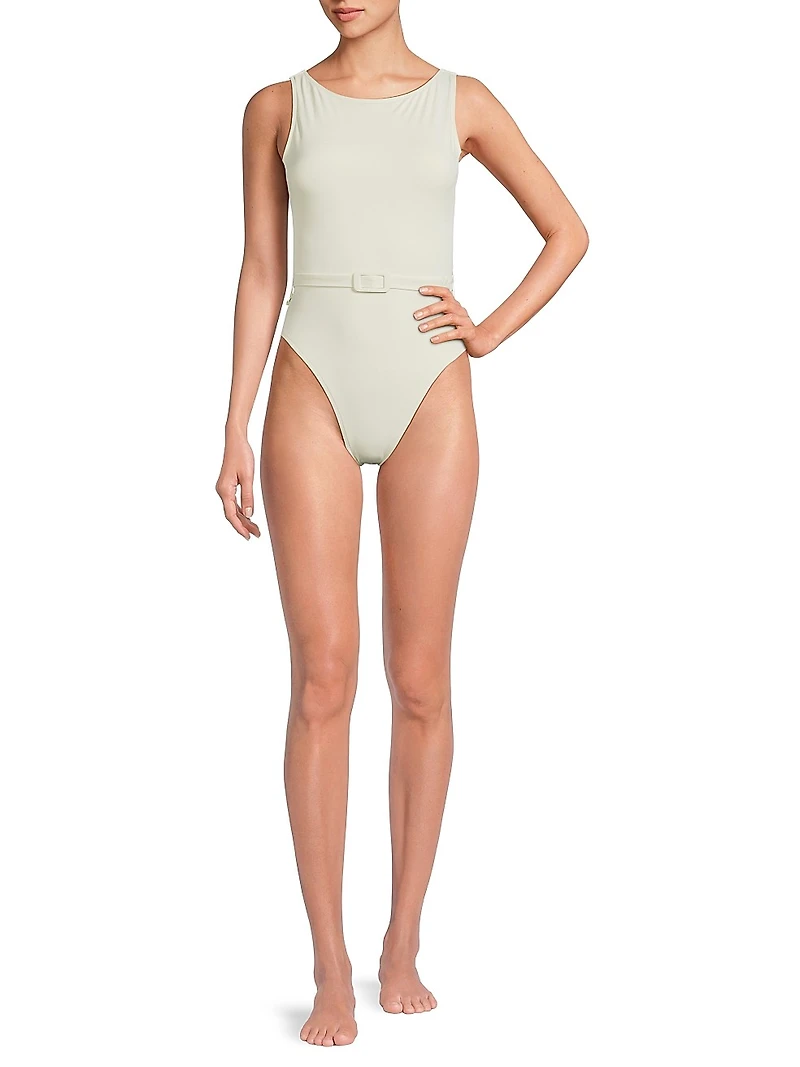 Christy Belted One-Piece Swimsuit