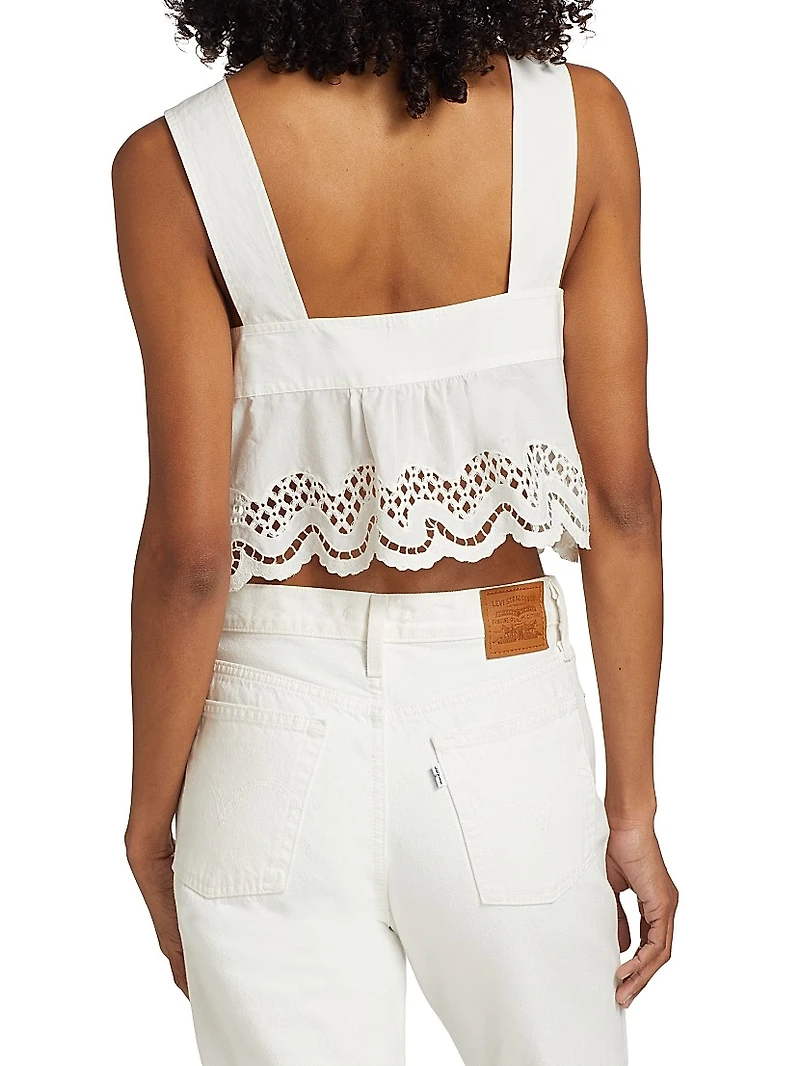 Blythe Cotton Lace Crop Top