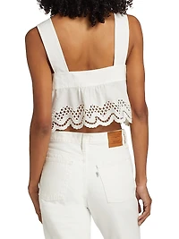 Blythe Cotton Lace Crop Top