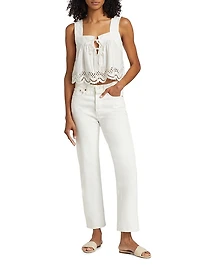 Blythe Cotton Lace Crop Top