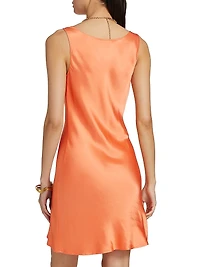 Indra Satin Cowlneck Minidress