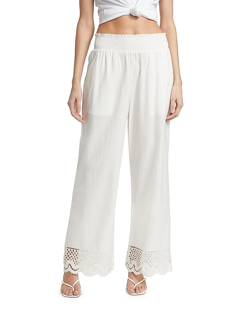 Henrik Cotton Scalloped Pants