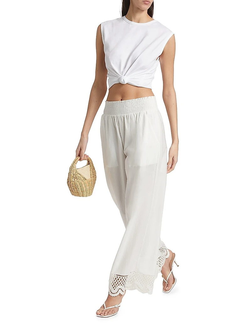 Henrik Cotton Scalloped Pants