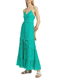 Henrietta Eyelet Cotton Maxi Dress