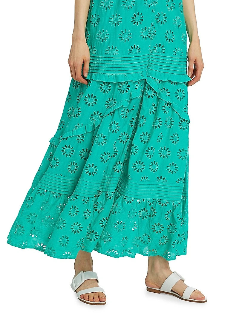 Henrietta Eyelet Cotton Maxi Dress