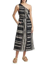 Selani Stripe Cotton Maxi Dress