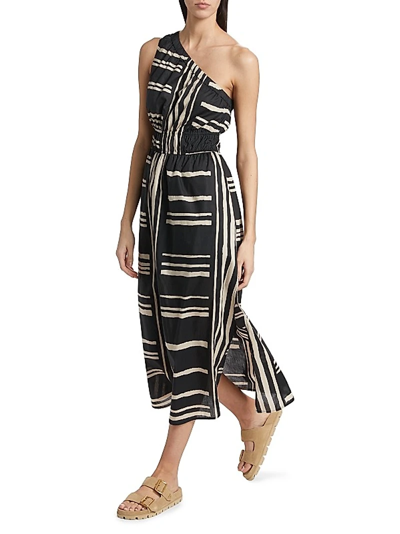 Selani Stripe Cotton Maxi Dress