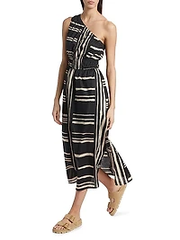 Selani Stripe Cotton Maxi Dress