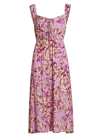 Reyna Floral Midi-Dress