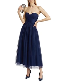 Liane Tulle Strapless Cocktail Dress