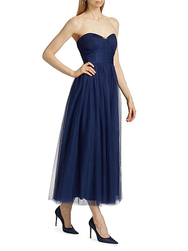 Liane Tulle Strapless Cocktail Dress