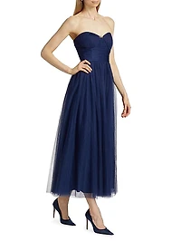 Liane Tulle Strapless Cocktail Dress