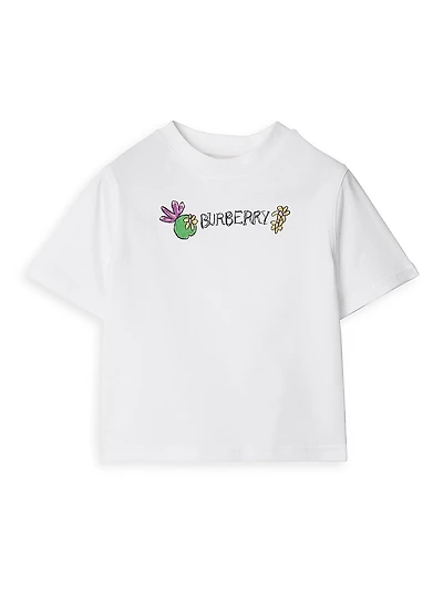 Baby Girl's & Little Logo-Print Cotton T-Shirt