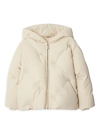 Little Girl's & Girl's EKD Embroidered Down Puffer Jacket