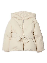 Little Girl's & Girl's EKD Embroidered Down Puffer Jacket