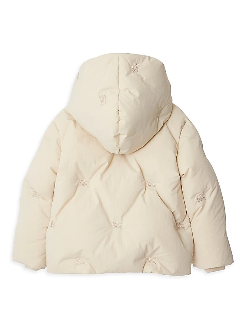 Little Girl's & Girl's EKD Embroidered Down Puffer Jacket