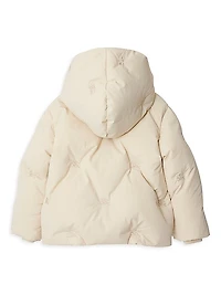 Little Girl's & Girl's EKD Embroidered Down Puffer Jacket