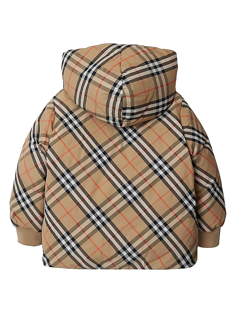 Baby Girl's, Little Girl's & Reversible Check Puffer Jacket