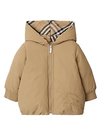 Baby Girl's, Little Girl's & Reversible Check Puffer Jacket