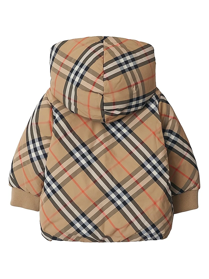 Baby Girl's, Little Girl's & Reversible Check Puffer Jacket