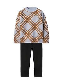 Little Boy's & Check Sweater