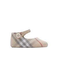 Baby Girl's Taylor Check Cotton Mary Jane Flats