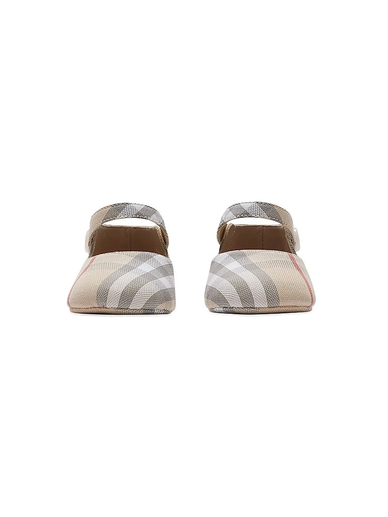 Baby Girl's Taylor Check Cotton Mary Jane Flats
