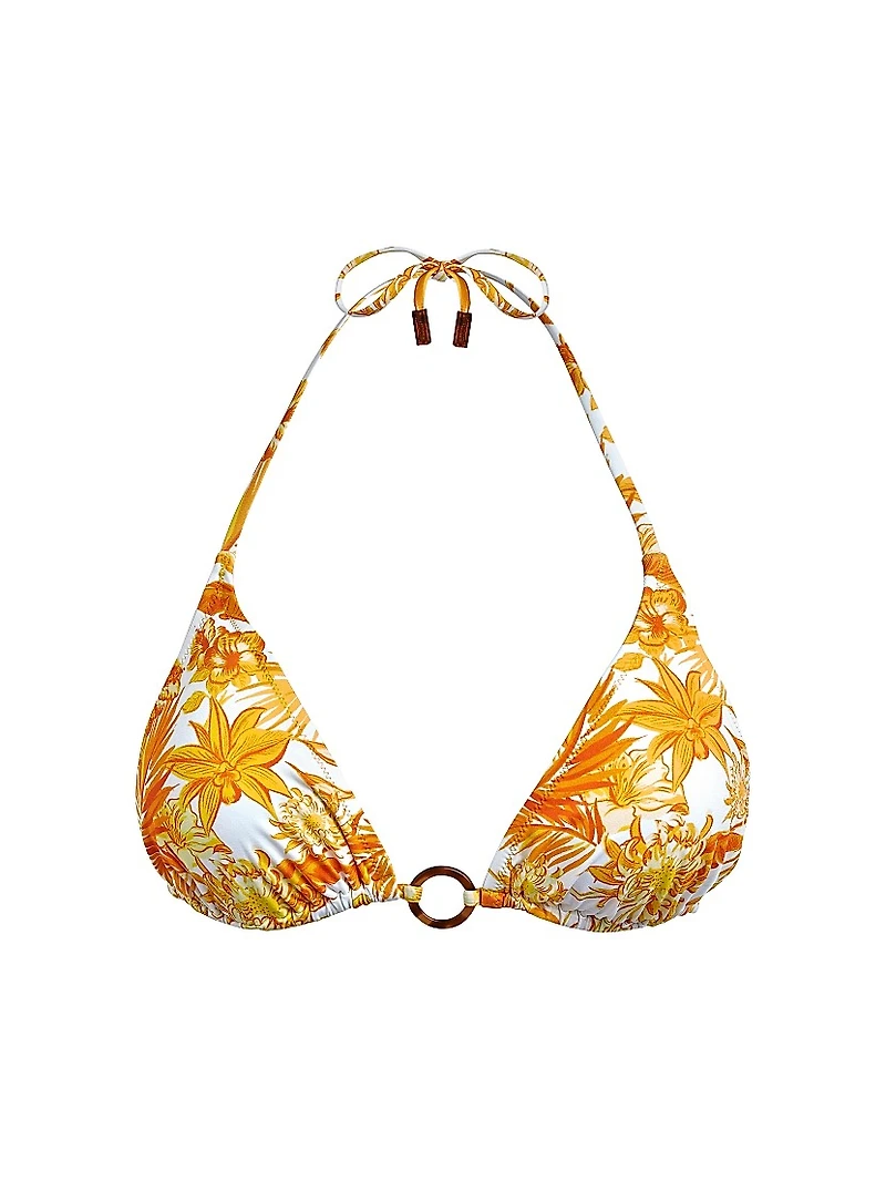 Tahiti Floral Triangle Bikini Top