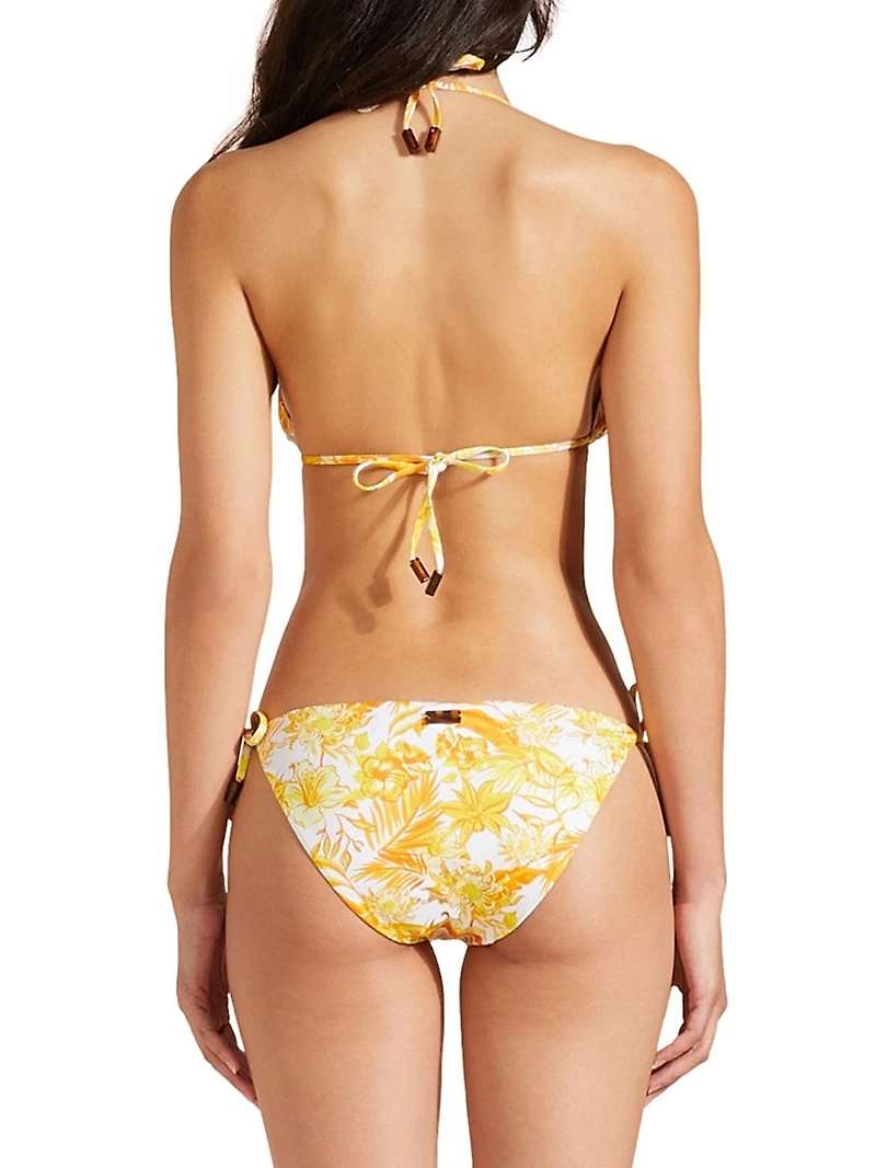 Tahiti Floral Triangle Bikini Top