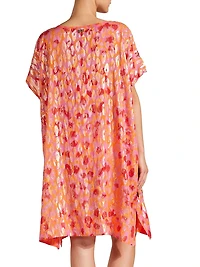 New Leopard Jacquard Short-Sleeve Minidress