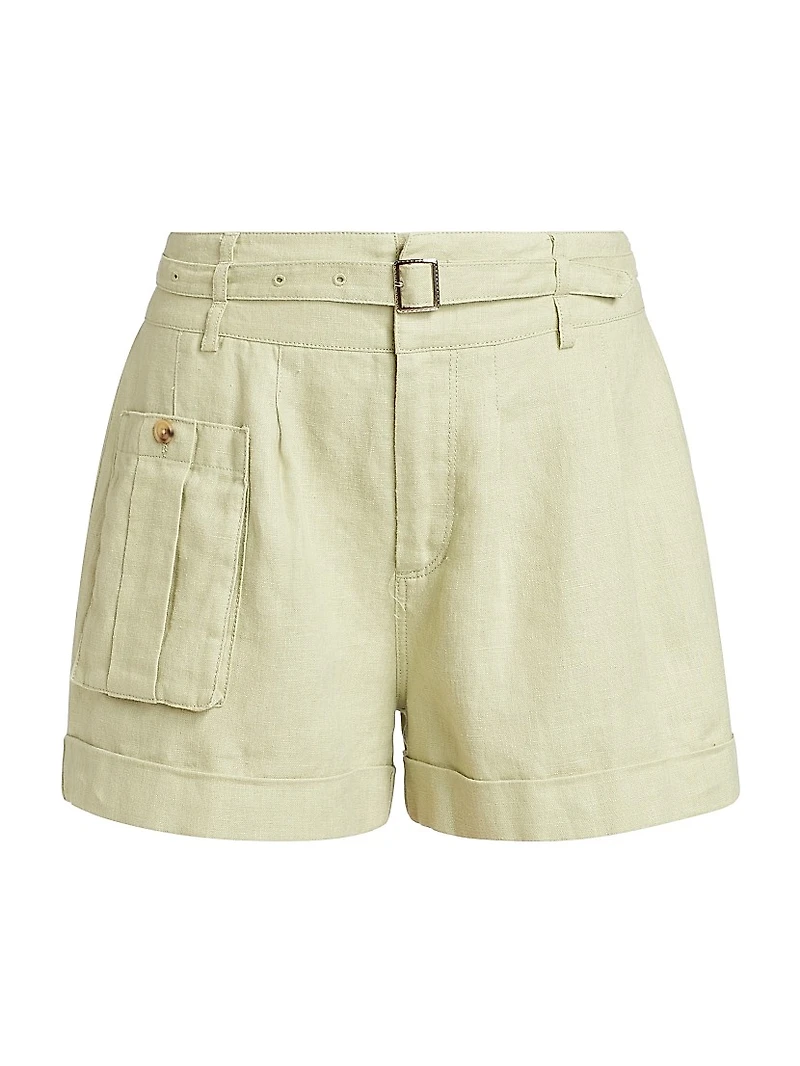 Linen High-Waisted Shorts