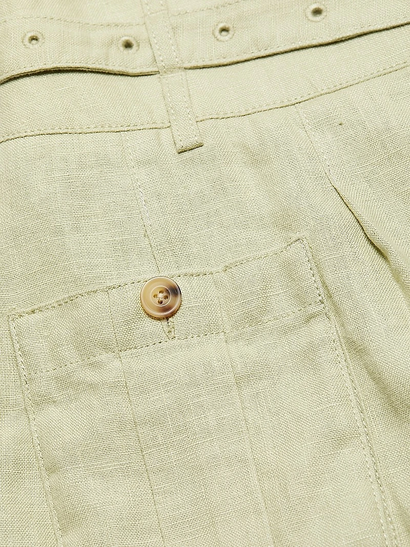 Linen High-Waisted Shorts