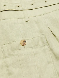 Linen High-Waisted Shorts
