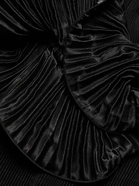 Off-The-Shoulder Pleated Minidress