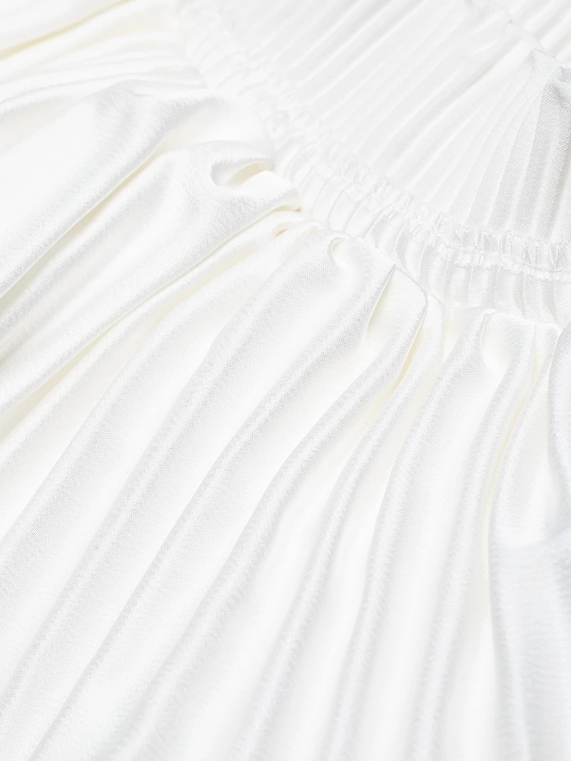 Debut Ruffled Plissé Maxi Dress