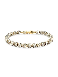 Spiritual Beads Bracelet in 18K Yellow Gold and Pavé Diamonds, 6mm