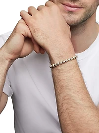 Spiritual Beads Bracelet in 18K Yellow Gold and Pavé Diamonds, 6mm