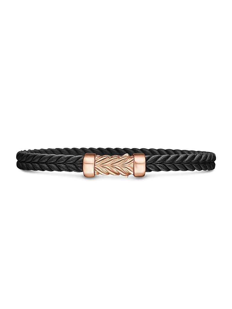 Chevron Bracelet in Black Rubber