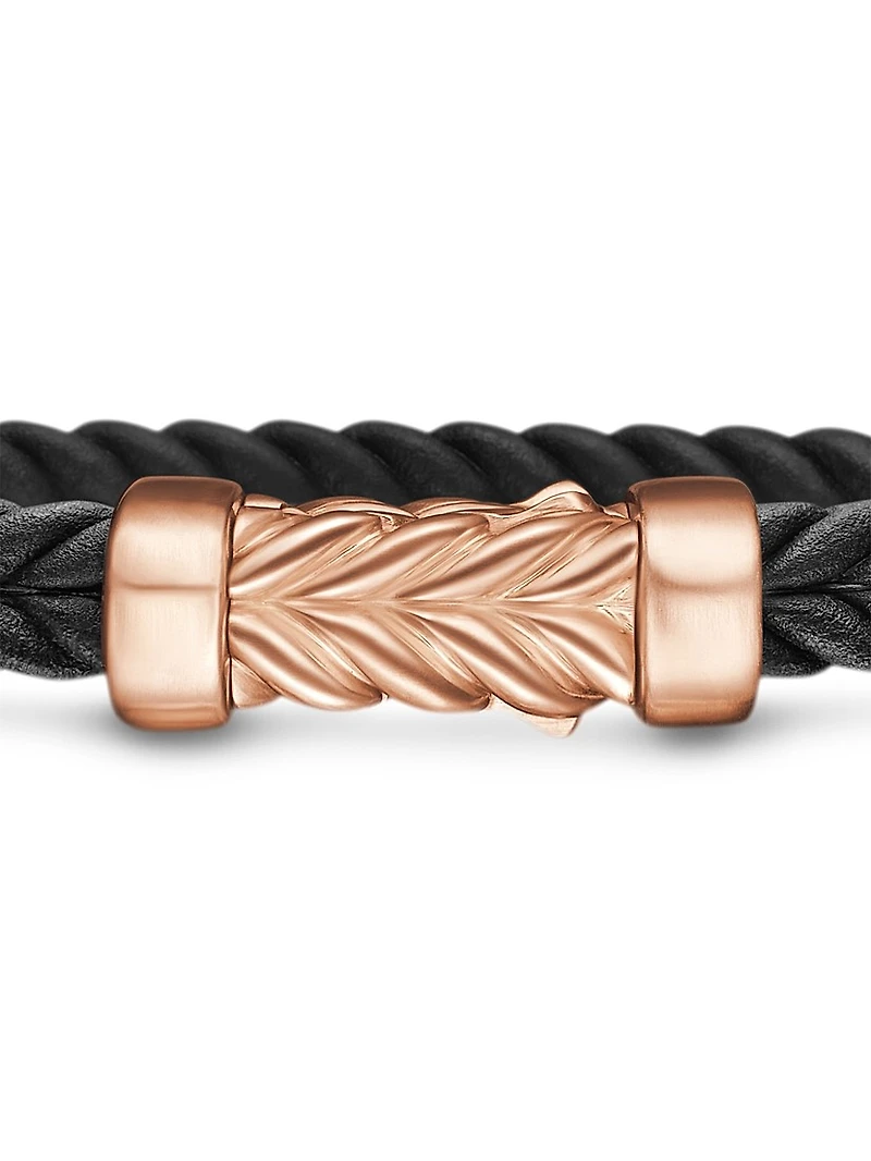 Chevron Bracelet in Black Rubber